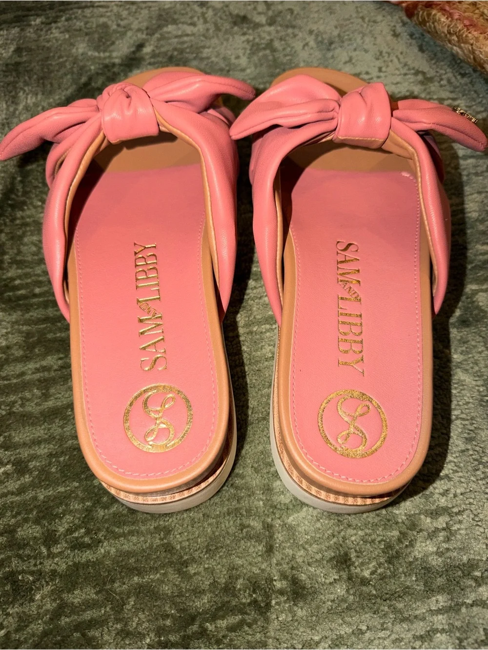 Sam & Libby Women's Astrid Slide Sandals in Pink Lily